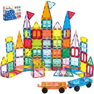 Magnetic Building Tiles, 134PCS Large Magnet Building Set,Magnetic Blocks, 3D